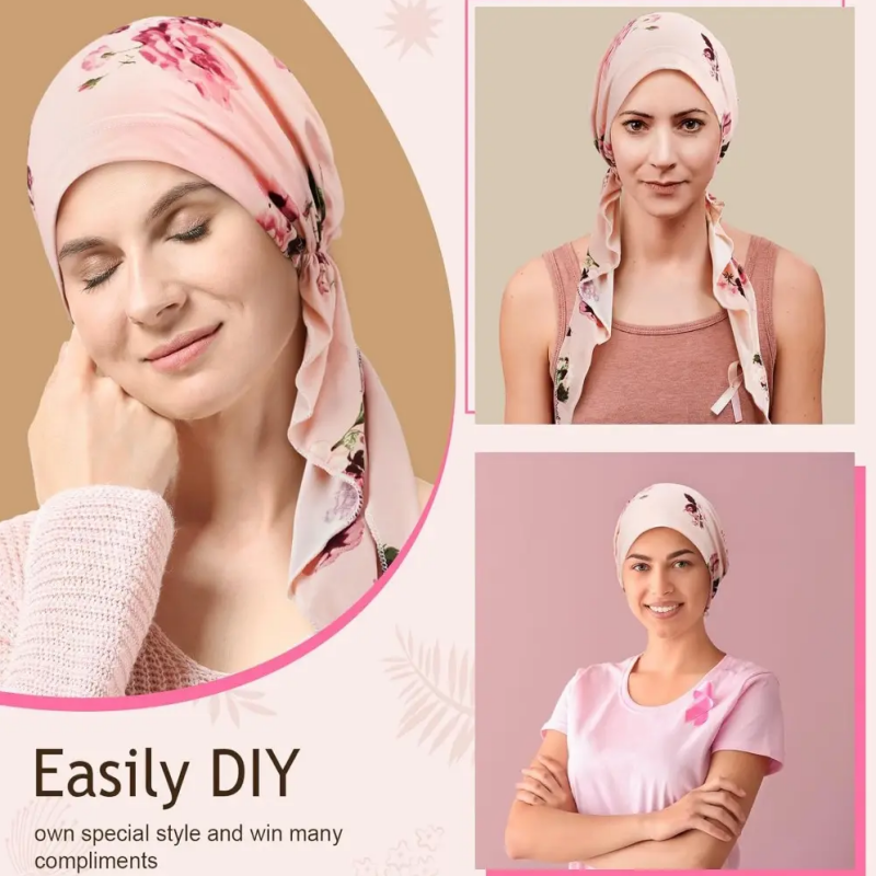 👒Turban foulard pré-noué à fleurs pour femme🌸