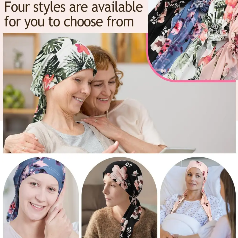 👒Turban foulard pré-noué à fleurs pour femme🌸
