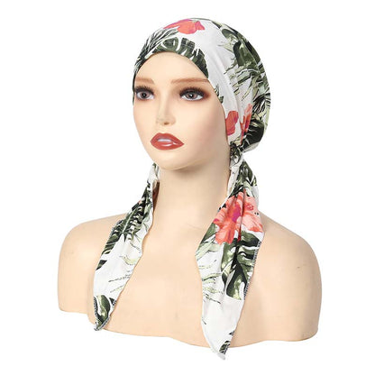 👒Turban foulard pré-noué à fleurs pour femme🌸