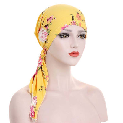 👒Turban foulard pré-noué à fleurs pour femme🌸
