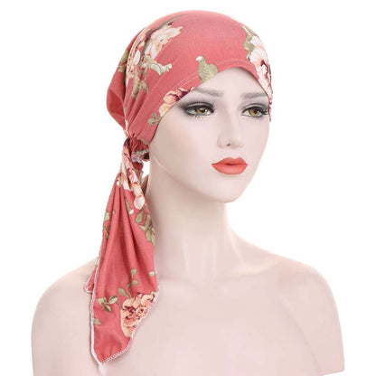 👒Turban foulard pré-noué à fleurs pour femme🌸