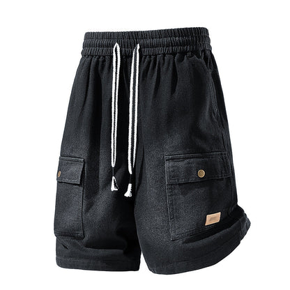 🩳 45% DE RÉDUCTION ✨ Short en jean cargo pour homme – Poches cargo, cordon de serrage & style streetwear tendance – Parfait pour l’été, les festivals ou un look urbain décontracté 🏙️