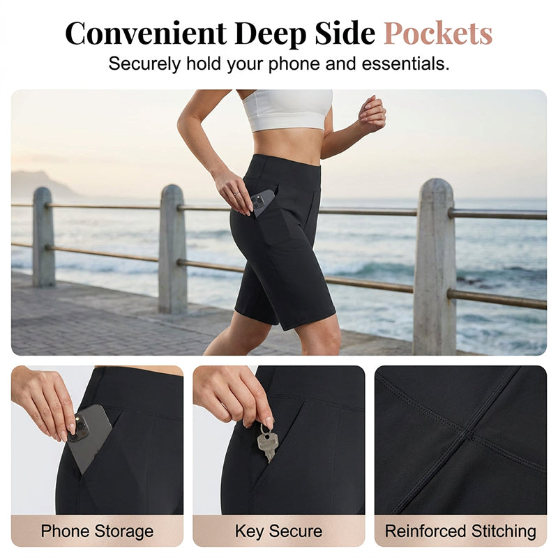 👖💥 PROMO FLASH 50% ! Short de Marche Stretch Femme – Taille Haute, Tissu 4 Sens, Poches Profonde, 3 Couleurs, Tailles XS-2XL, Idéal Randonnée & Quotidien 🚶‍♀️