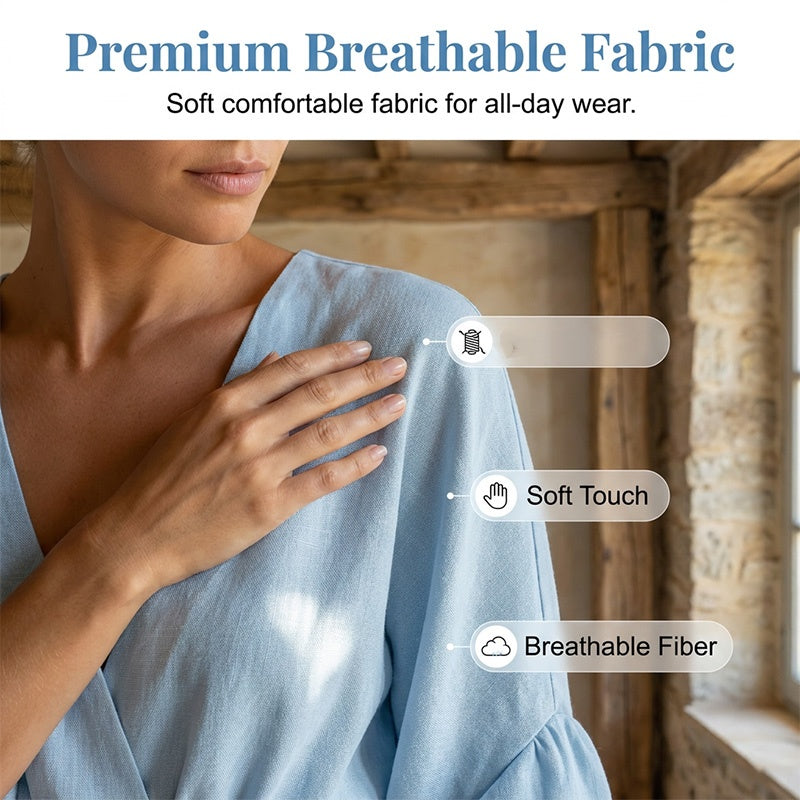 Combinaison ample à taille haute et encolure en V pour femme