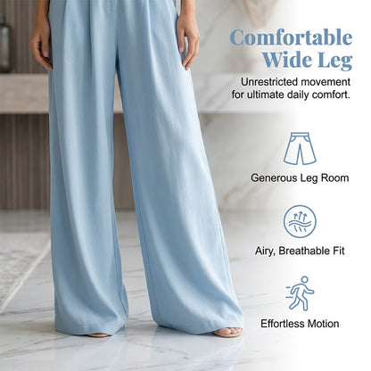Combinaison ample à taille haute et encolure en V pour femme