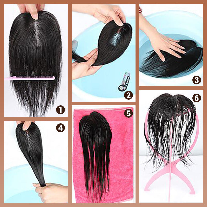 🔥Livraison gratuite⏰ 50% de réduction aujourd'hui seulement ! 🖤 Extension capillaire clip-in pour femmes en noir naturel | Extension invisible en dentelle contre les zones clairsemées & les golfes, look cheveux naturels ✨