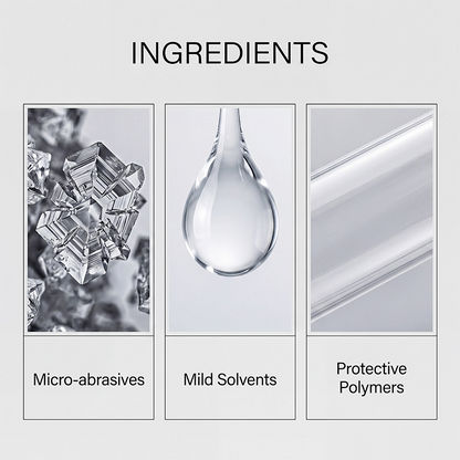 Produit de polissage tout-en-un pour la restauration des surfaces, avec tampon