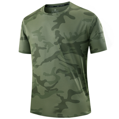 👕 T-shirt Sport Camouflage Séchage Rapide Homme 🌿 Respirant & Léger | Salle, Course, Plein Air 💪