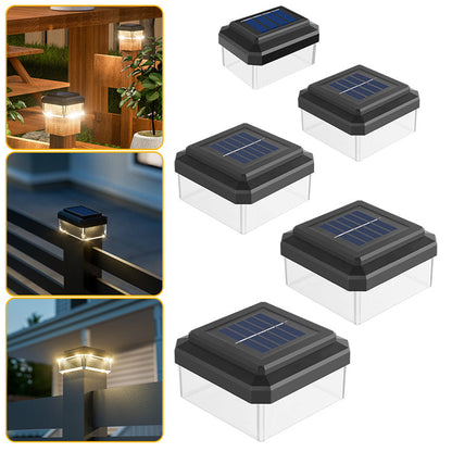 ☀️ LAMPE LED À ÉNERGIE SOLAIRE POUR POTEAU — Résistante aux intempéries | Allumage/extinction automatique | Jardin et terrasse 🌿