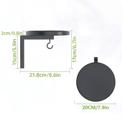 🐦PROMO -50%🛁Bain d'Oiseau Mural Métal Fer Robuste – Double Fonction Bassin + Crochet Polyvalent, Anti-Rouille, Fixation Murale Gain de Place