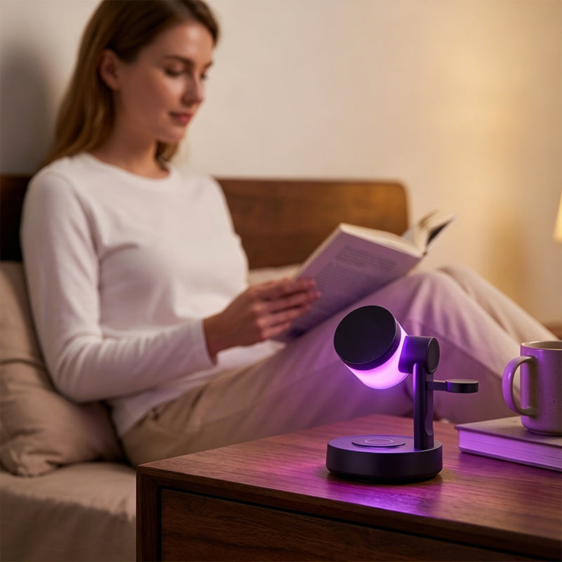 Station de Charge Magnétique 3-en-1 avec Enceinte Bluetooth
