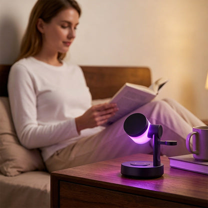 Station de Charge Magnétique 3-en-1 avec Enceinte Bluetooth