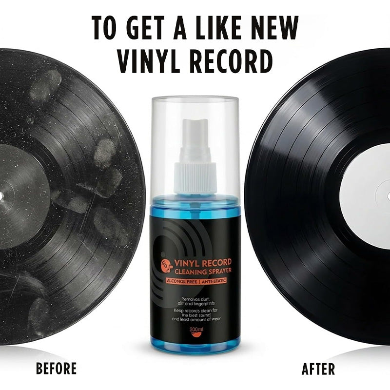 🎵 Spray Nettoyant Anti-Statique pour Vinyles – Sans Alcool, Anti-Poussière, Brume Fine ✨