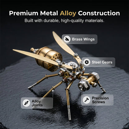 🐝 Kit de Maquette 3D Abeille Mécanique en Métal – Puzzle DIY Steampunk⚙️