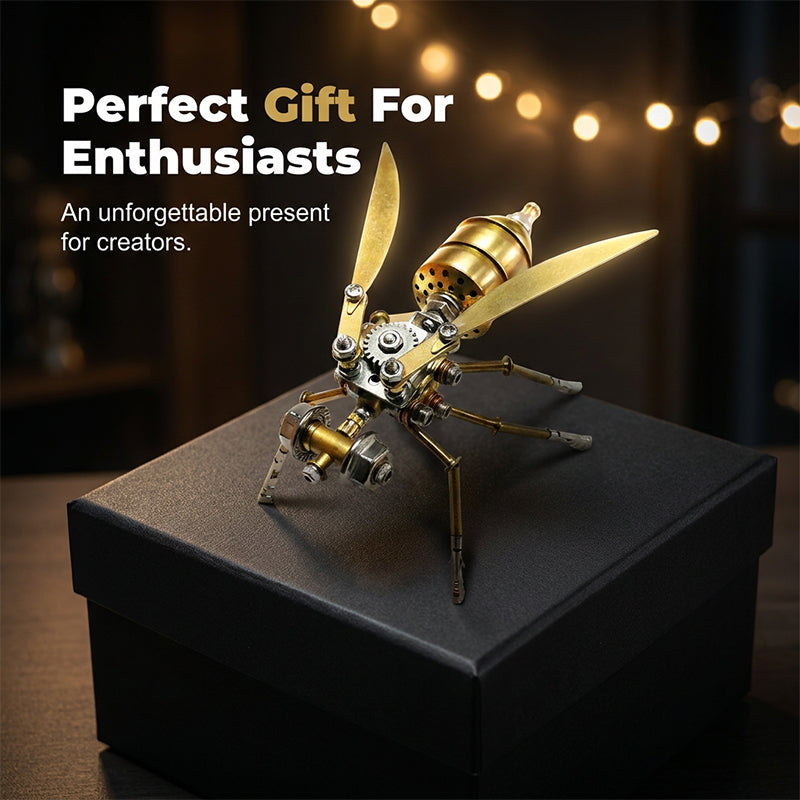 🐝 Kit de Maquette 3D Abeille Mécanique en Métal – Puzzle DIY Steampunk⚙️