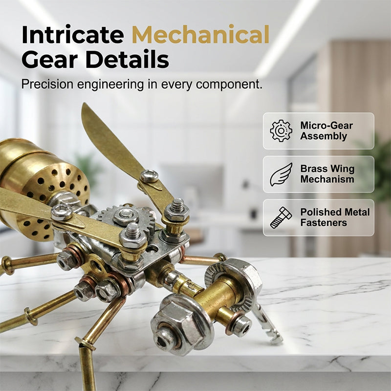 🐝 Kit de Maquette 3D Abeille Mécanique en Métal – Puzzle DIY Steampunk⚙️