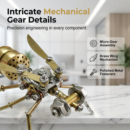 🐝 Kit de Maquette 3D Abeille Mécanique en Métal – Puzzle DIY Steampunk⚙️