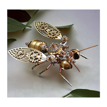 🐝 Kit de Maquette 3D Abeille Mécanique en Métal – Puzzle DIY Steampunk⚙️