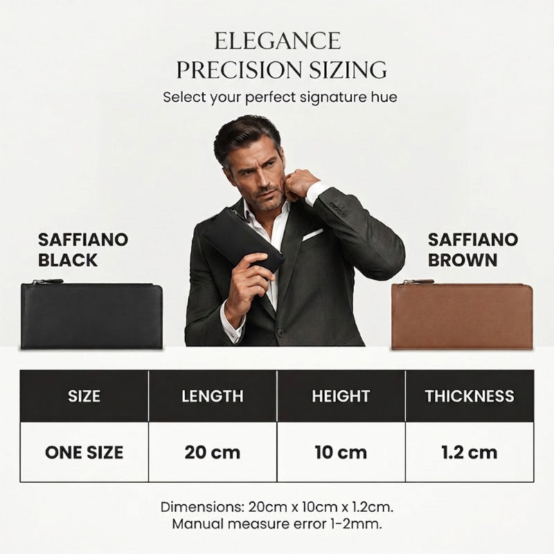 👔💼 PROMO -50% ! Portefeuille Long Slim Homme – Design Ultra-Fin Élégant, Grande Capacité Multi-Compartiments, Cuir Premium, Cadeau Idéal · 2 Coloris Noir & Café ✨