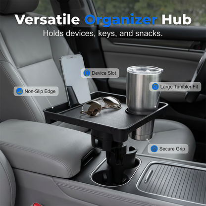 Plateau de voiture 2-en-1 avec porte-gobelet extensible 🚗